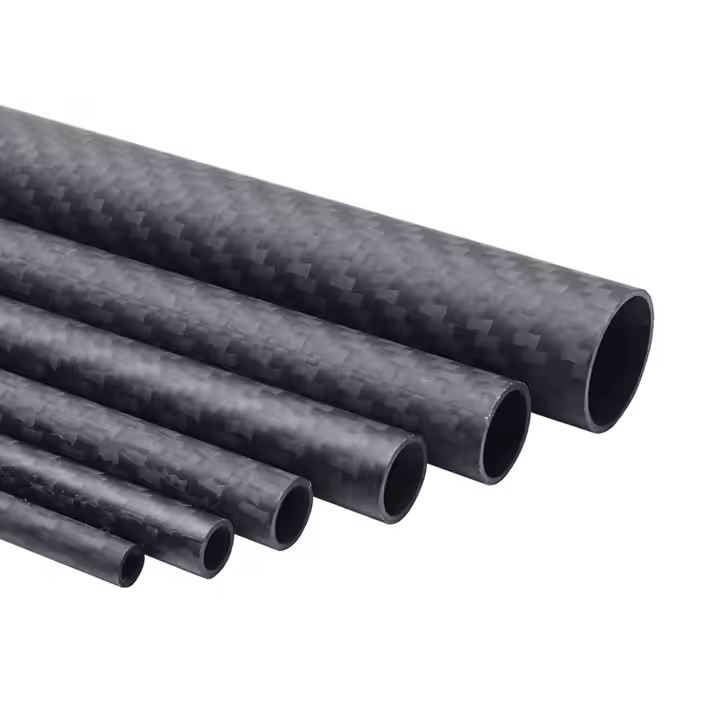 Customized Round CFRP Carbon Fiber Tube With Matte Or Glossy Pultrusion Shape